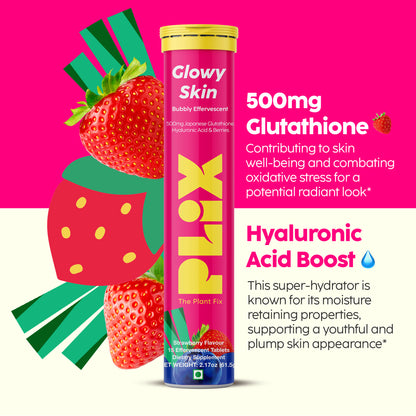 Glowy Skin Effervescent with 500mg Glutathione Pack of 1